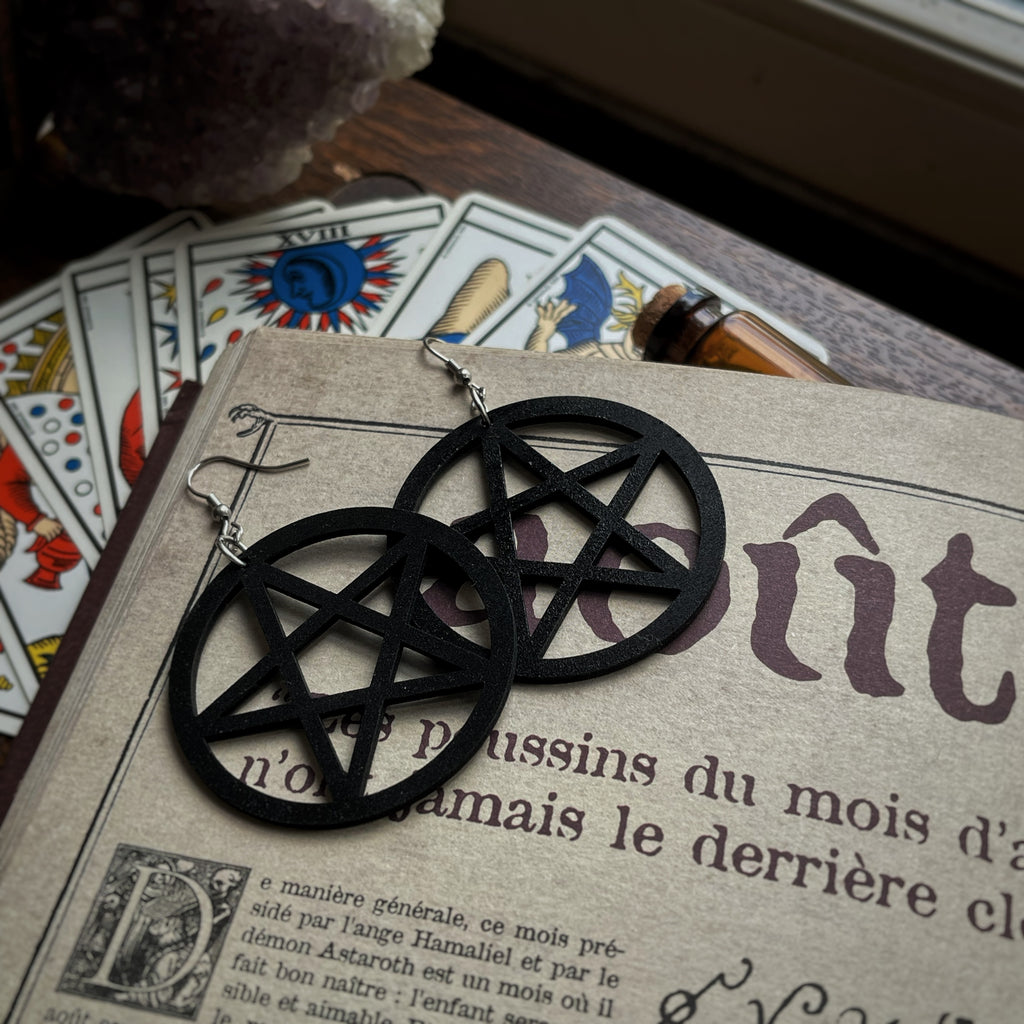 Boucles d’oreilles pendantes - Pentacle