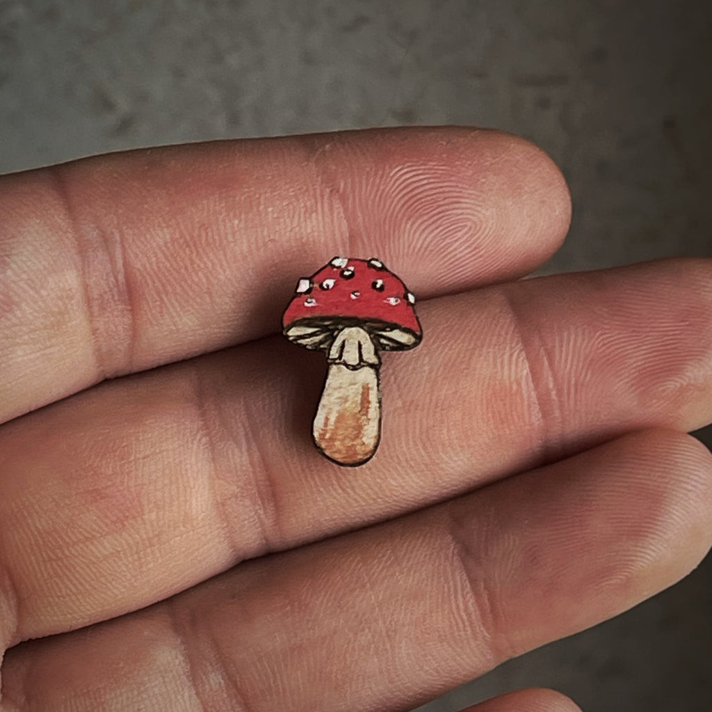 Boucles d’oreilles puces - Champignons