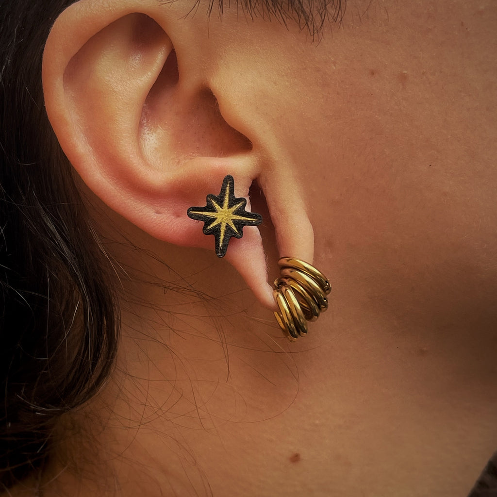 Boucles d’oreilles puces - Étoiles