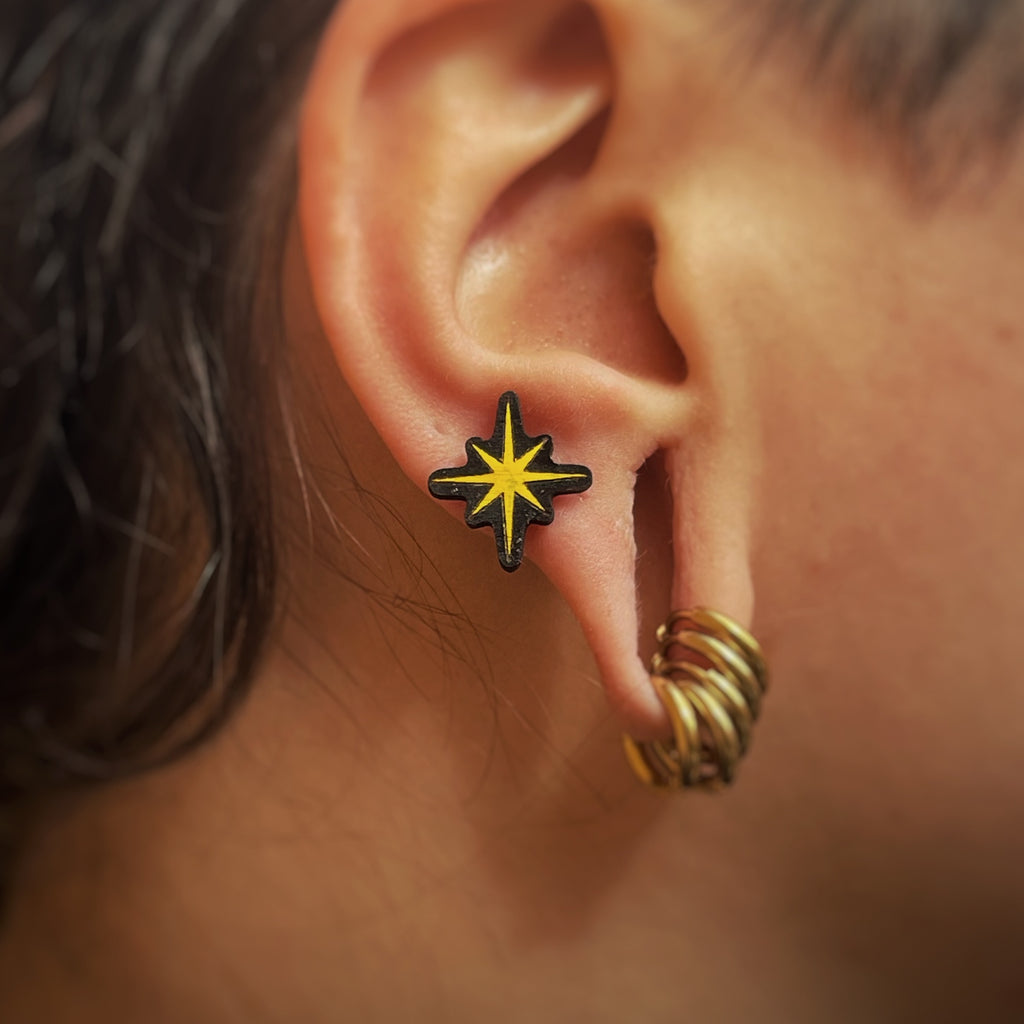 Boucles d’oreilles puces - Étoiles