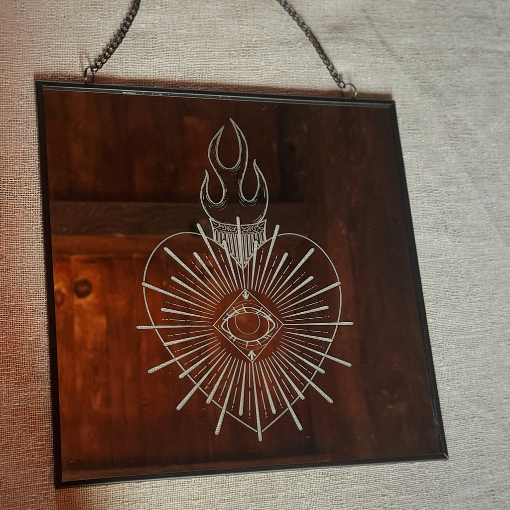 Miroir gravé - Ex-voto