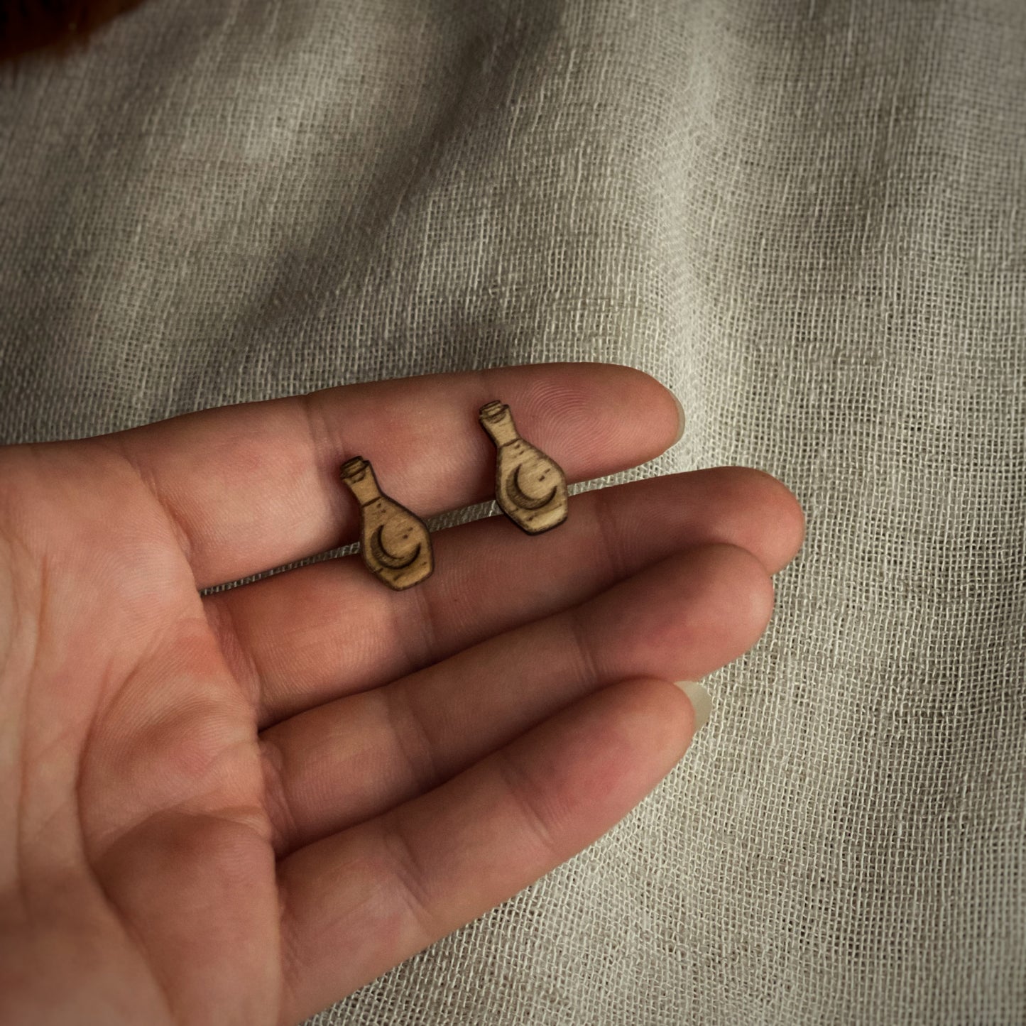 Boucles d’oreilles puces -  Fioles lunes 