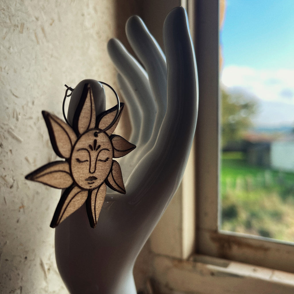 Boucles d’oreilles pendantes - Soleil rêveur