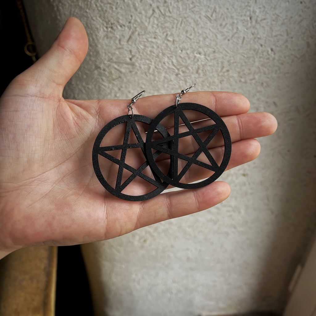 Boucles d’oreilles pendantes - Pentacle